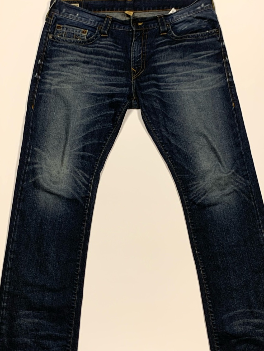 True Religion Ricky Jeans 38 Dark Wash Straight USA Made Y2K Mens